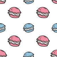 coloré macarons sans couture modèle Contexte. vecteur illustration