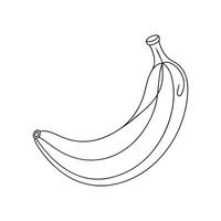 banane continu ligne art vecteur illustration