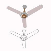 plafond ventilateur vecteur illustration eps