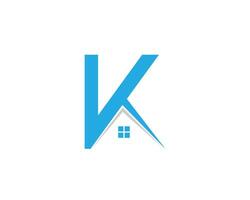 k Accueil initiale logo conception modèle vecteur