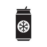 du froid bouteille boisson logo icône, conception vecteur illustration modèle