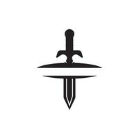 ensemble de épées logo modèle vecteur icône illustration conception