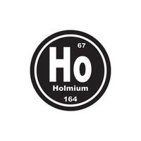 holmium icône, chimique élément dans le périodique table vecteur
