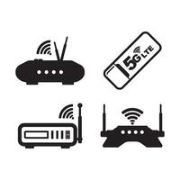 routeur ou l'Internet modem icône vecteur illustration conception