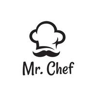 chef logo conception. en relation nourriture logo concept vecteur