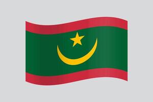 le nationale drapeau de Mauritanie vecteur