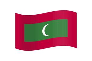 drapeau de Maldives. nationale Maldives drapeau vecteur