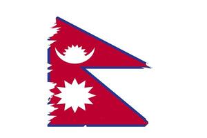 Népal drapeau dans vecteur conception