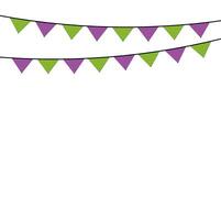 bruant drapeaux icône, fête fête et Festival thème, vecteur illustration, fanion chaîne pour fête décoration, minimaliste de fête anniversaire fête drapeaux, de fête bruant drapeaux