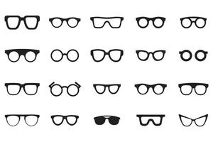 lunettes logo ou badge dans ancien ou rétro style vecteur