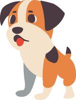 beagle chien plat style isolé sur Contexte vecteur