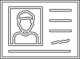 icône de vecteur de carte d'identité