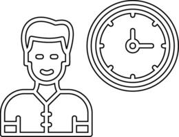 icône de vecteur de temps de travail