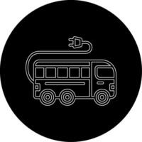 icône de vecteur de bus électrique