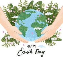 international mère Terre journée salutation carte vecteur