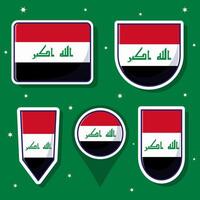 Irak nationale drapeau dessin animé vecteur illustration paquet packs