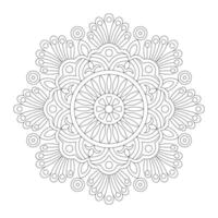 attrayant fleur mandala conception pour coloration livre page, vecteur