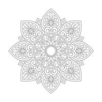 abstrait floral mandala conception pour coloration livre page, vecteur