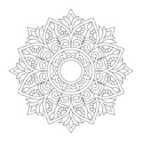 relaxation floral mandala conception pour coloration livre page, vecteur