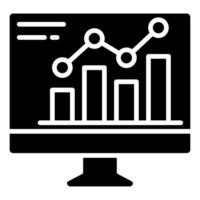 Les données analytique icône ligne vecteur illustration