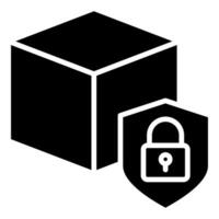 blockchain Sécurité icône ligne vecteur illustration
