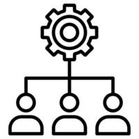 la gestion structure icône ligne vecteur illustration