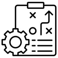 stratégique Planification icône ligne vecteur illustration