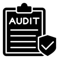 Sécurité Audit icône ligne vecteur illustration