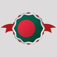 Créatif bangladesh drapeau autocollant emblème vecteur