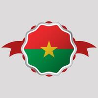 Créatif burkina faso drapeau autocollant emblème vecteur