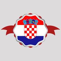 Créatif Croatie drapeau autocollant emblème vecteur