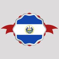 Créatif el Salvador drapeau autocollant emblème vecteur