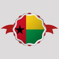 Créatif Guinée Bissau drapeau autocollant emblème vecteur