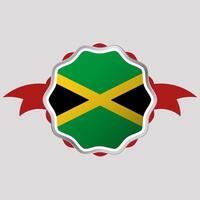 Créatif Jamaïque drapeau autocollant emblème vecteur