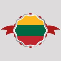 Créatif Lituanie drapeau autocollant emblème vecteur