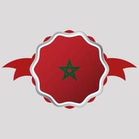 Créatif Maroc drapeau autocollant emblème vecteur