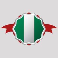 Créatif Nigeria drapeau autocollant emblème vecteur
