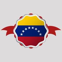 Créatif Venezuela drapeau autocollant emblème vecteur