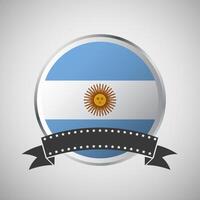 vecteur Argentine rond drapeau bannière vecteur illustration