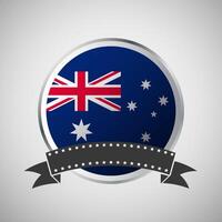 vecteur Australie rond drapeau bannière vecteur illustration