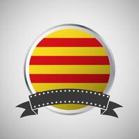 vecteur Catalogne rond drapeau bannière vecteur illustration