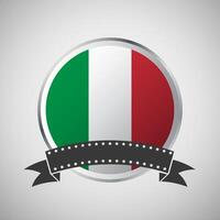 vecteur Italie rond drapeau bannière vecteur illustration