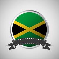 vecteur Jamaïque rond drapeau bannière vecteur illustration