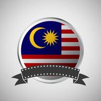 vecteur Malaisie rond drapeau bannière vecteur illustration