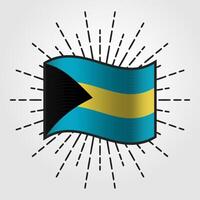 ancien Bahamas nationale drapeau illustration vecteur