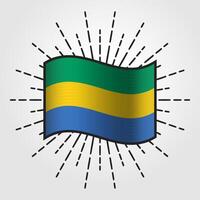 ancien Gabon nationale drapeau illustration vecteur