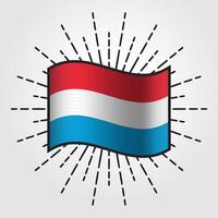 ancien Luxembourg nationale drapeau illustration vecteur