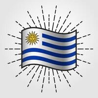 ancien Uruguay nationale drapeau illustration vecteur