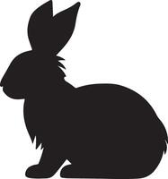 lapin silhouette vecteur illustration blanc Contexte