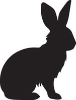 lapin silhouette vecteur illustration blanc Contexte